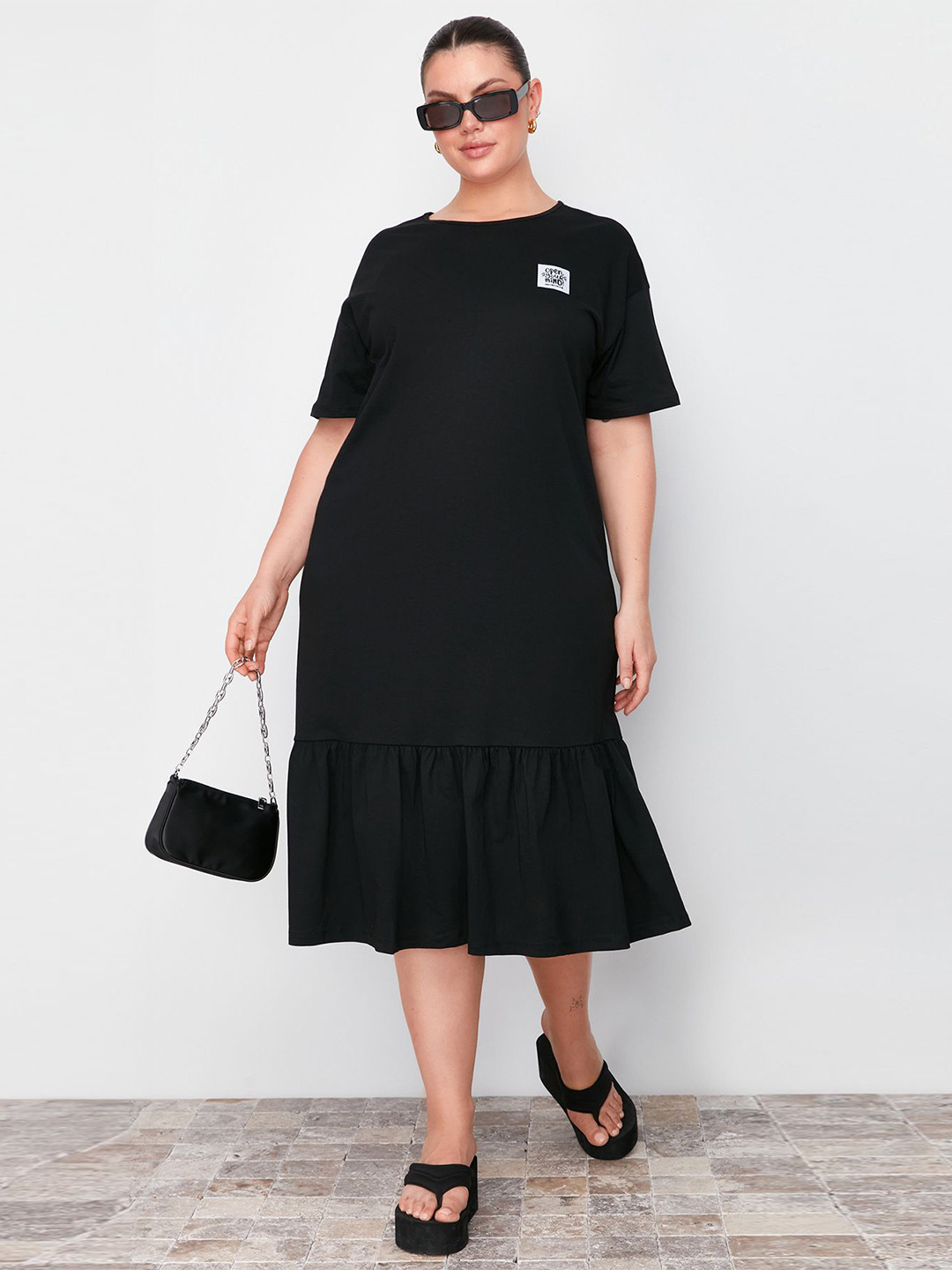 Trendyol Drop-Waist Midi Dress
