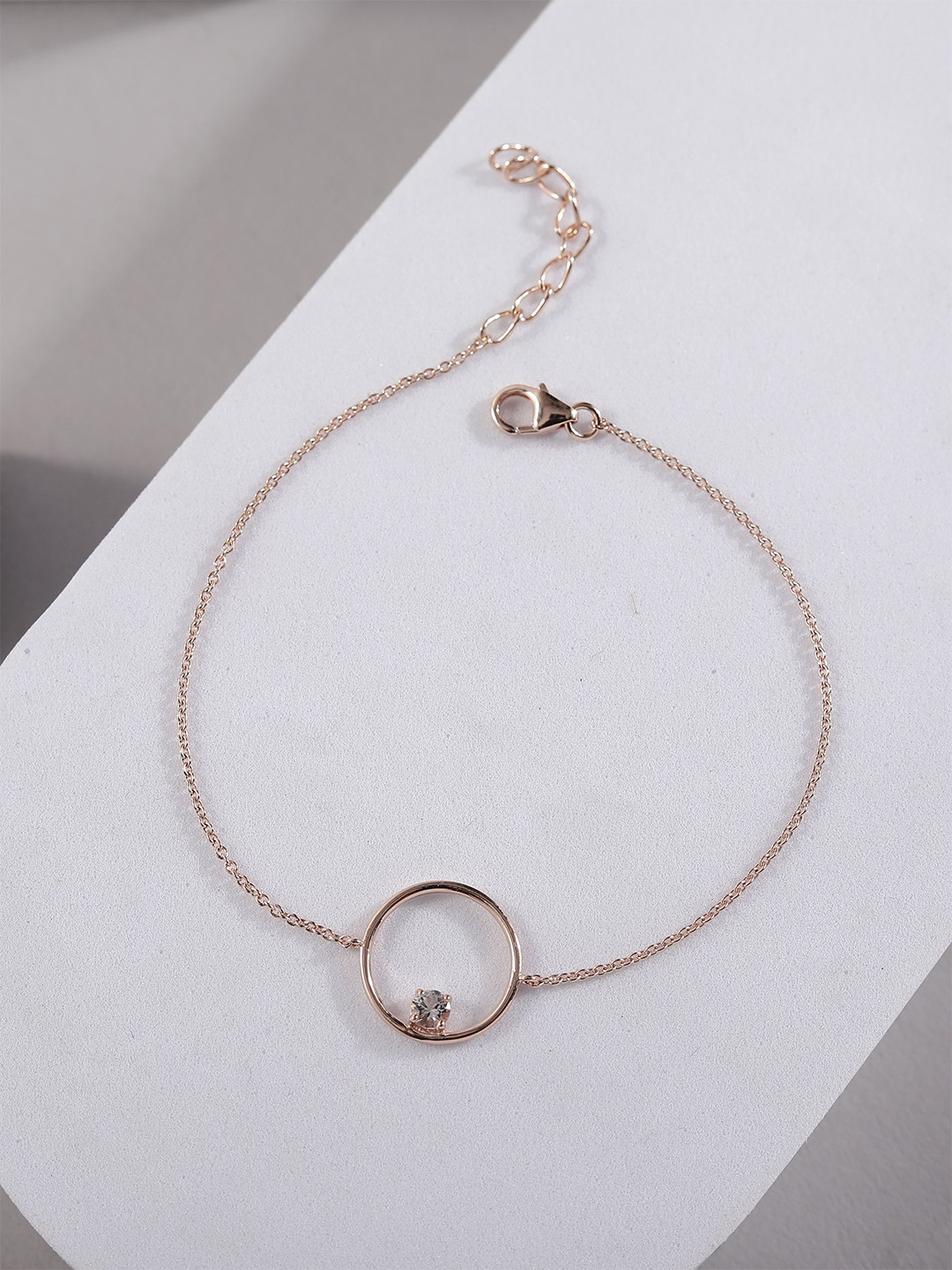 DIAVO 925 Sterling Silver Rose Gold-Plated Wraparound Topaz Ecliptic Aura Bracelet