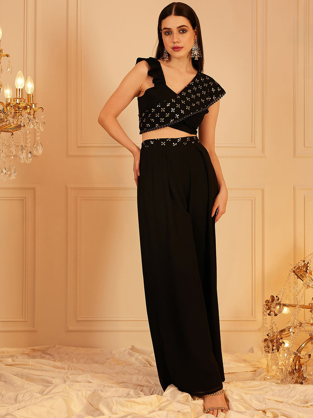 indo street Top With Palazzos Co-Ords