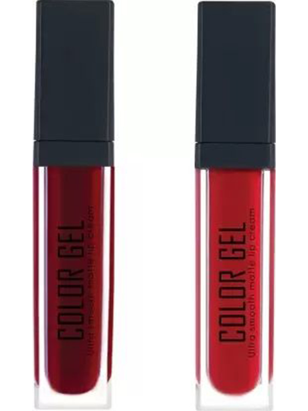 YELGO Set Of 2 Color Gel Liquid Lipsticks - 6 ml Each - Red & Maroon