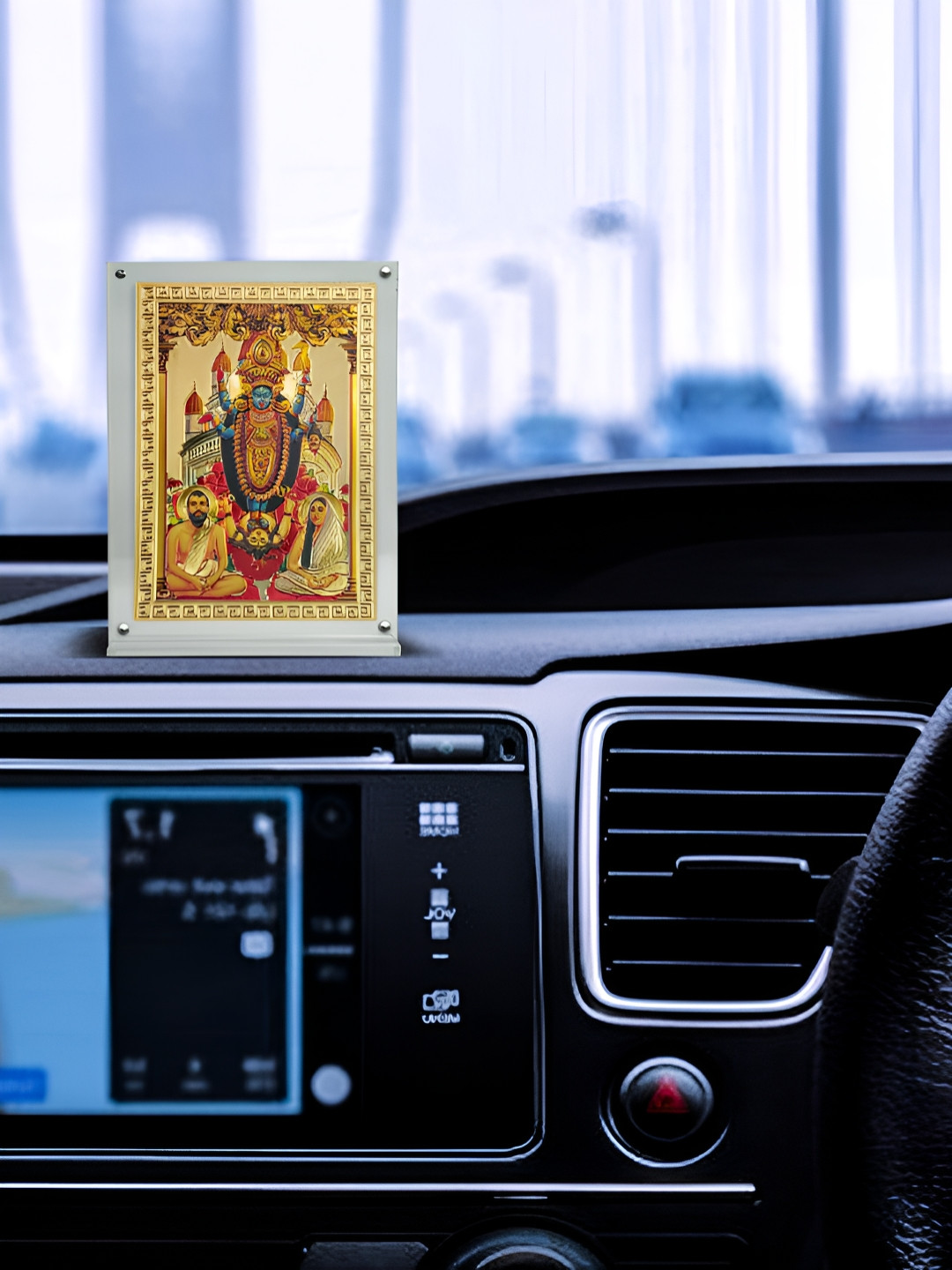 Hawai Transparent & GoldToned Dakhineshwar Kali Mata Acrylic Table Photo Frames