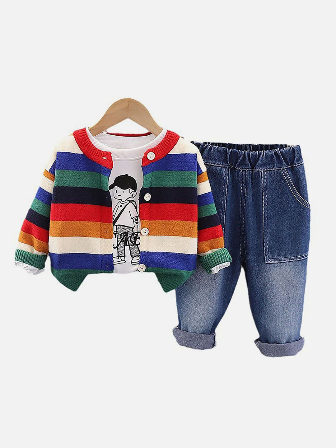 Little Surprise Box LLP Boys Striped Tracksuits