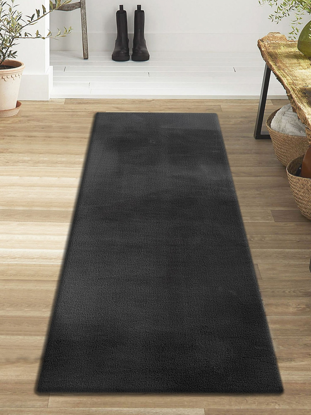 OBSESSIONS Dark Grey Rectangular Bedside Runners