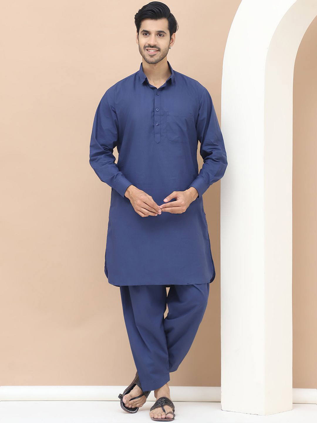 TAG 7 Pure Cotton Straight Kurta with Salwar