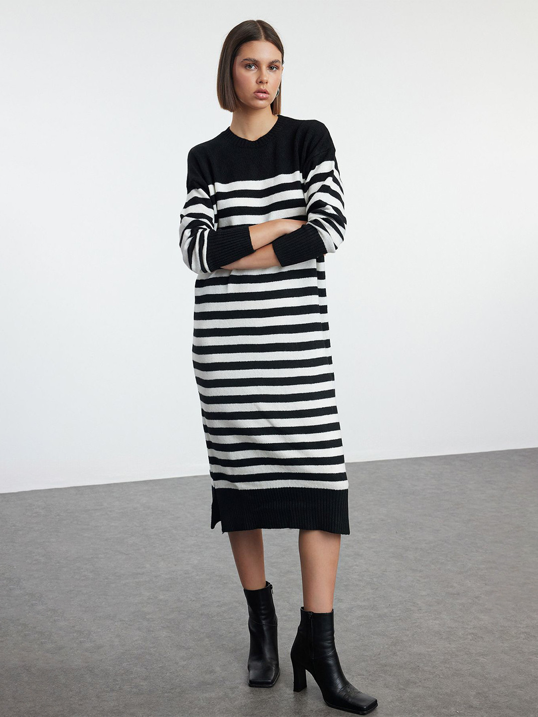 Trendyol Striped Midi Dress