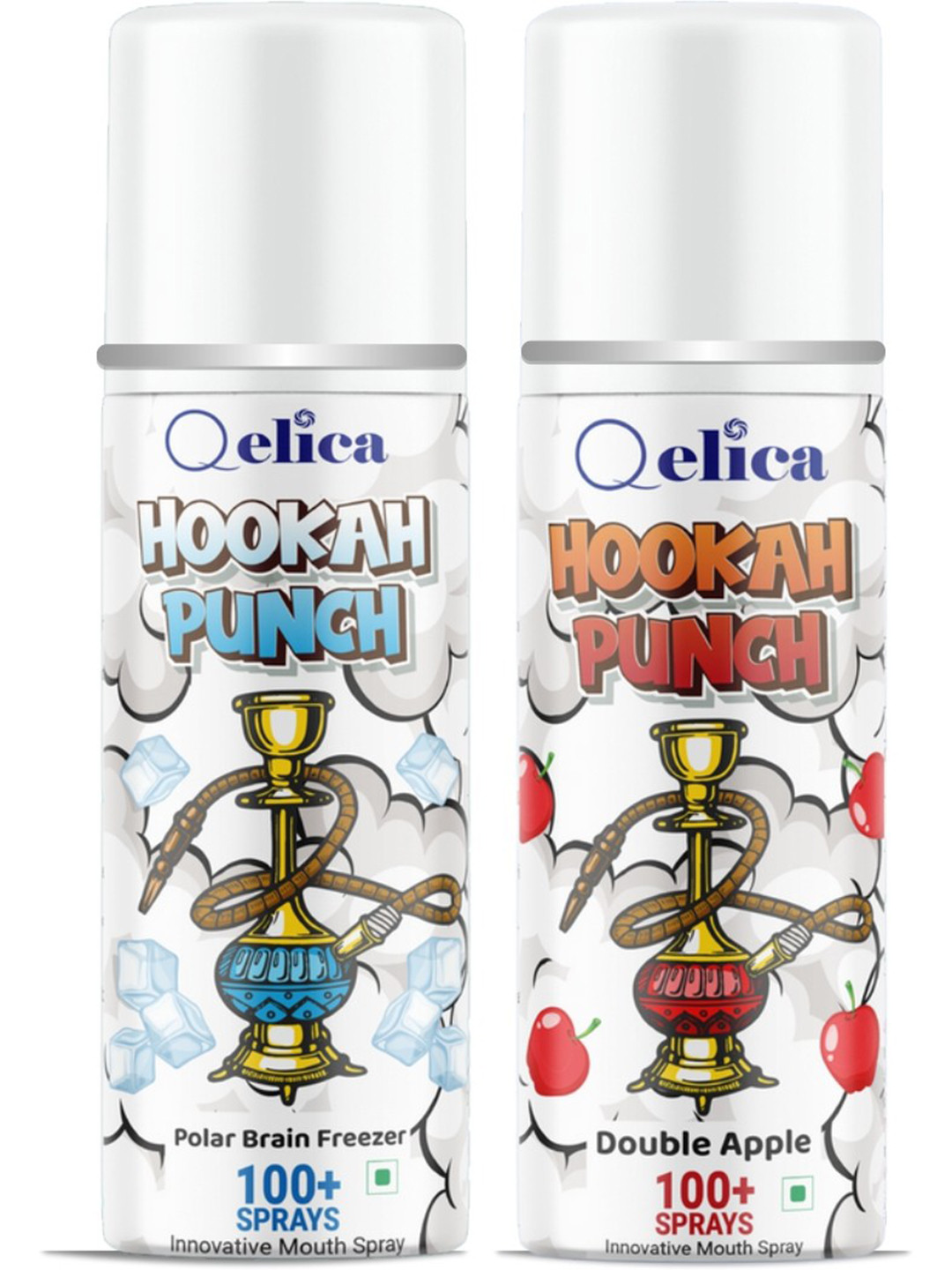 Qelica Set Of 2 Hookah Punch Mouth Freshener Spray 10 g Each