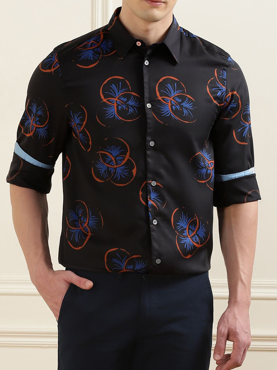 PS By Paul Smith Men Slim Fit Opaque Printed Casual Shirt