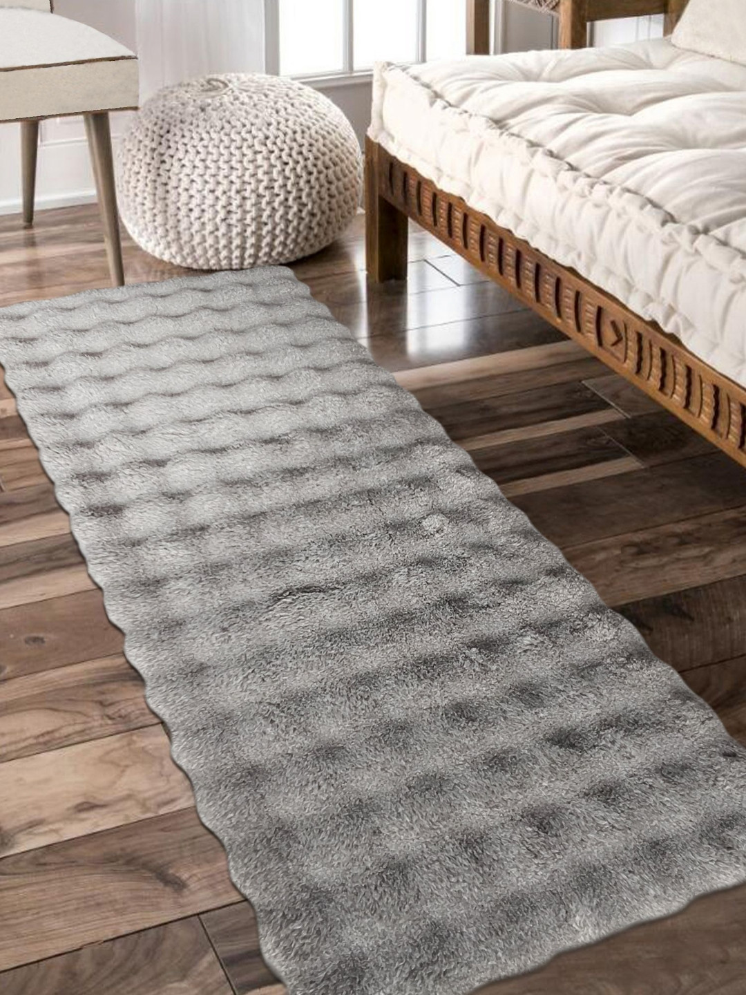 OBSESSIONS Grey Rectangular Bedside Runners