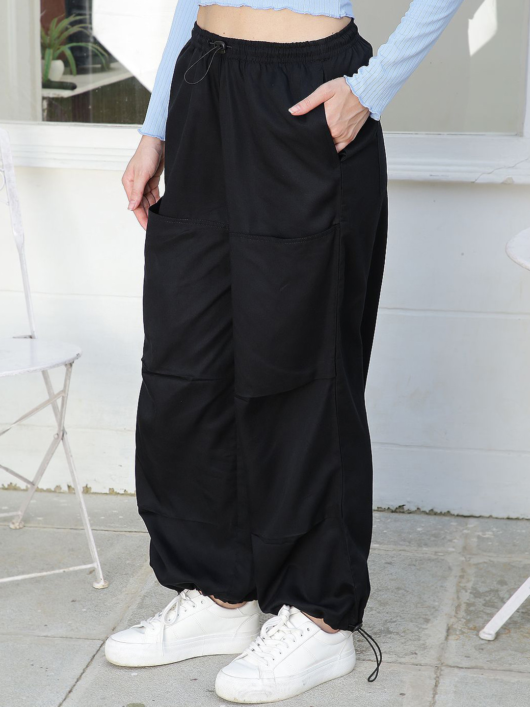 StyleCast X SERA Women Smart Easy Wash Pleated Cargos Trousers