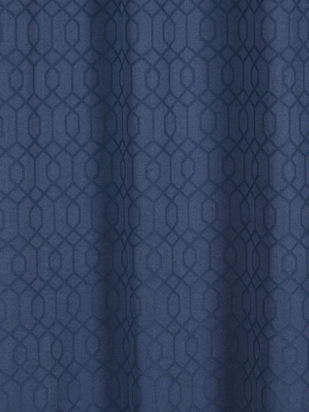 Saral Home Room Darkening Geometric Cotton Eyelet Window Curtain