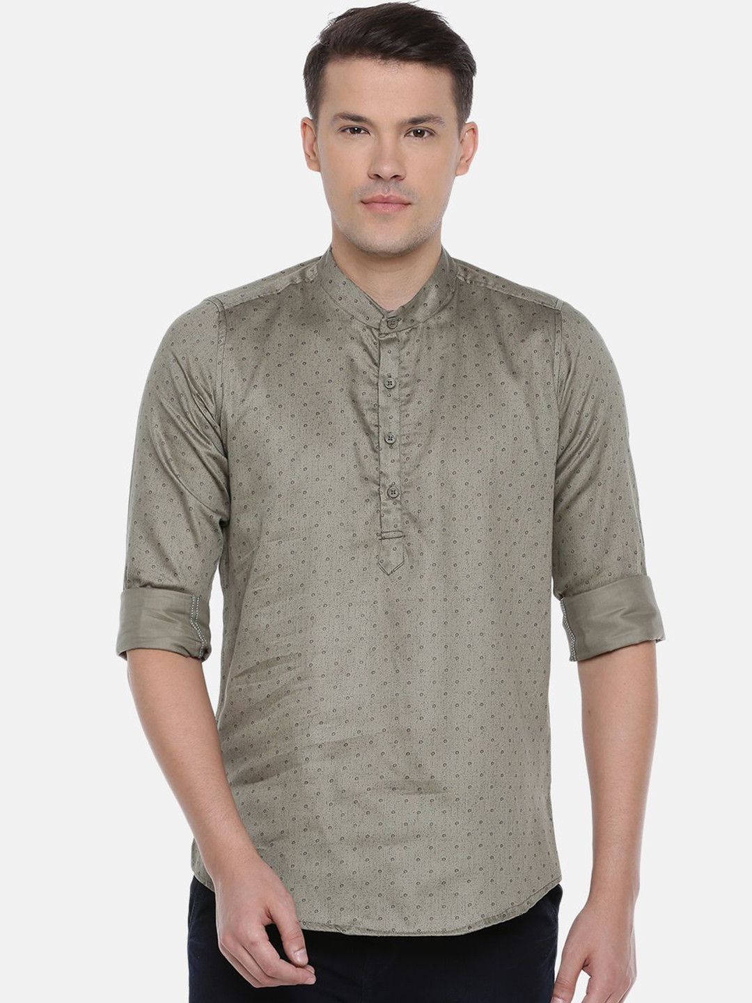 Cross Court Men Floral Printed Kurta