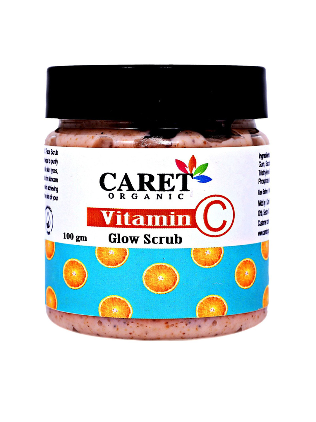 CARET ORGANIC Vitamin C Glow Scrub For Hydrates & Brightens Skin-100g