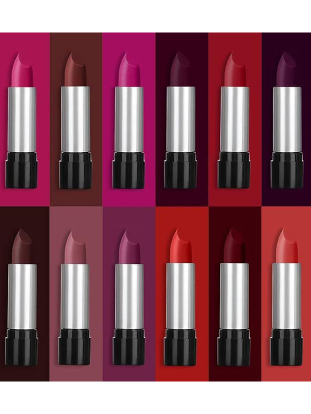 YELGO Set Of 12 Multicolor Best Matte Amplified Balm Lipstick