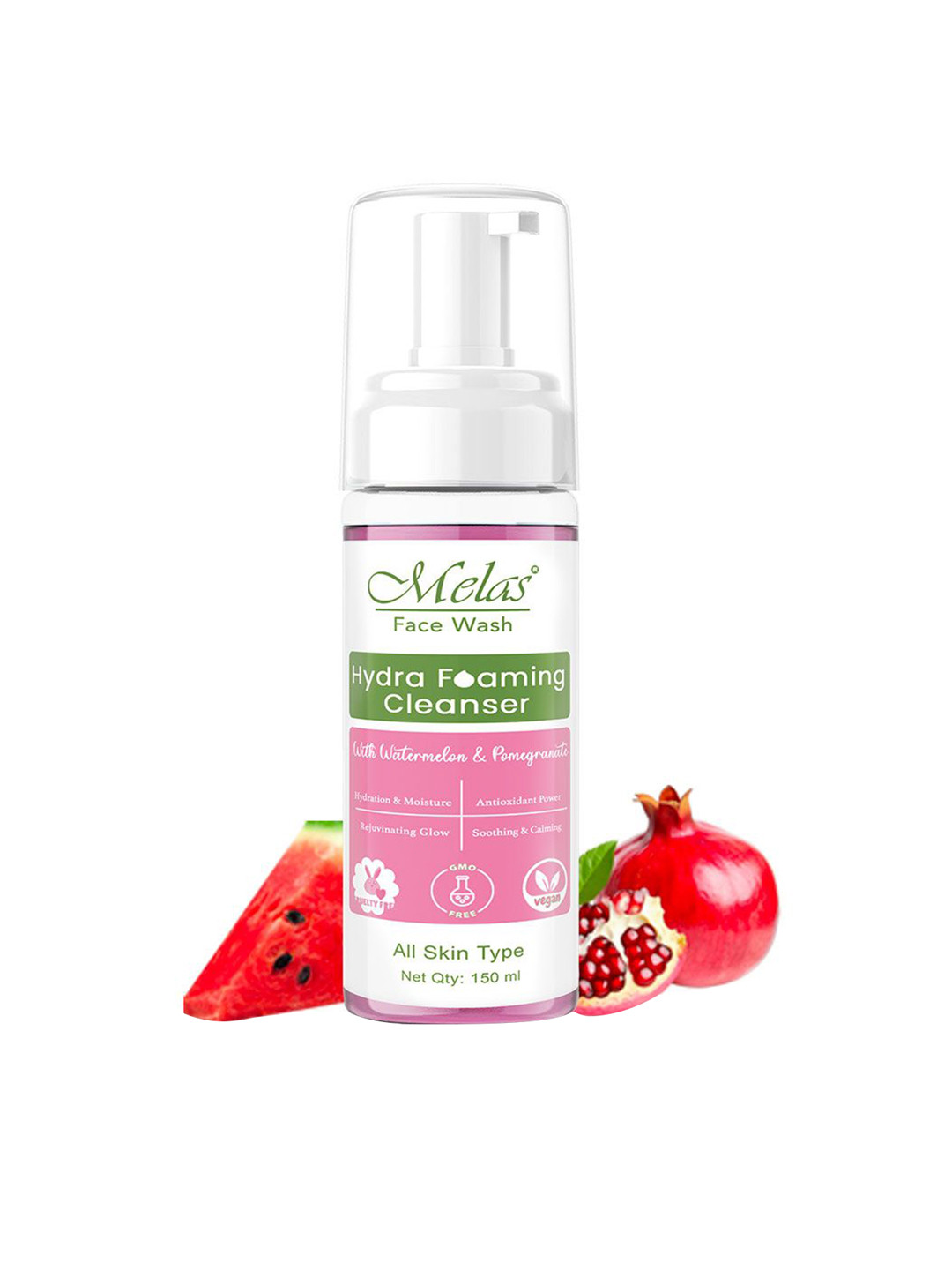 MELAS Hydra Foaming Face Cleanser With Watermelon & Pomegranate-150ml