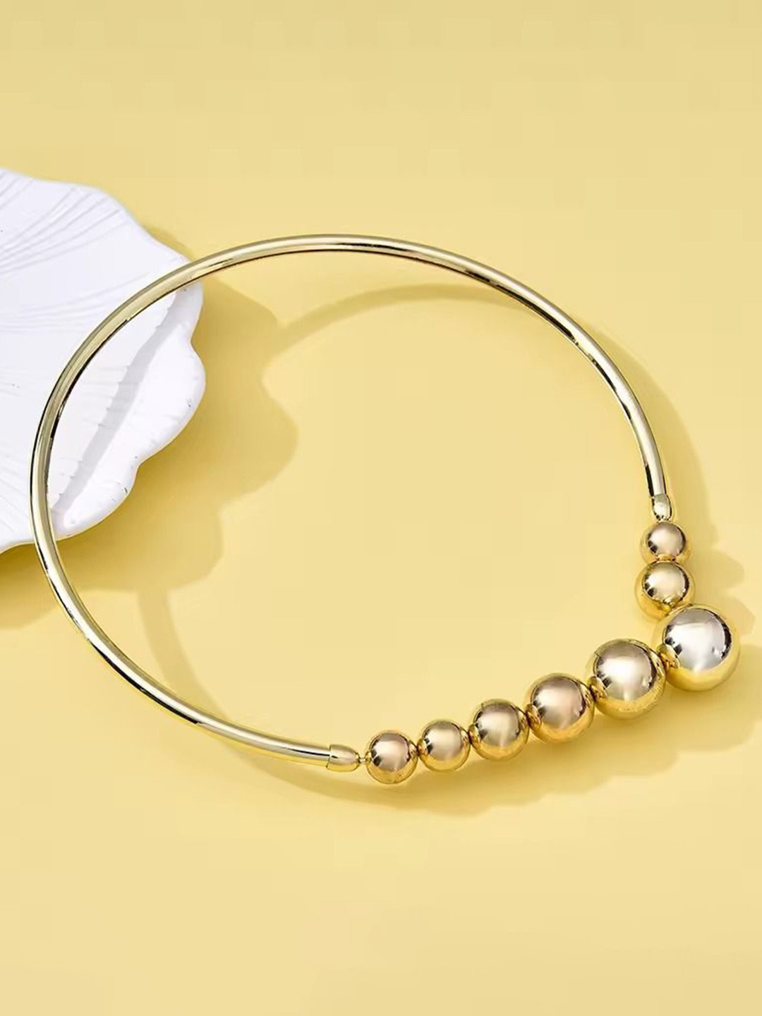 MEENAZ Gold-Plated Stainless Steel Anti Tarnish Choker Necklace