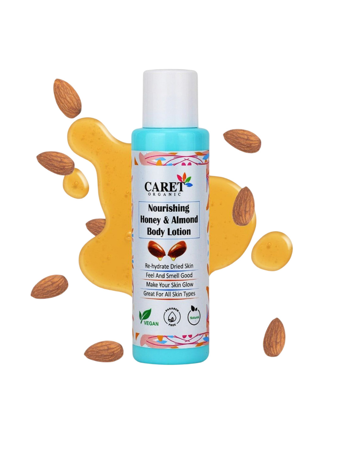 CARET ORGANIC Set Of 5 Nourishing Honey & Almond Body Lotion - 100 ml Each