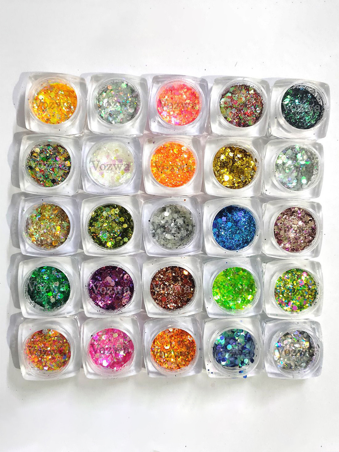 Vozwa 25 Color Chunky Glitter Eyeshadow