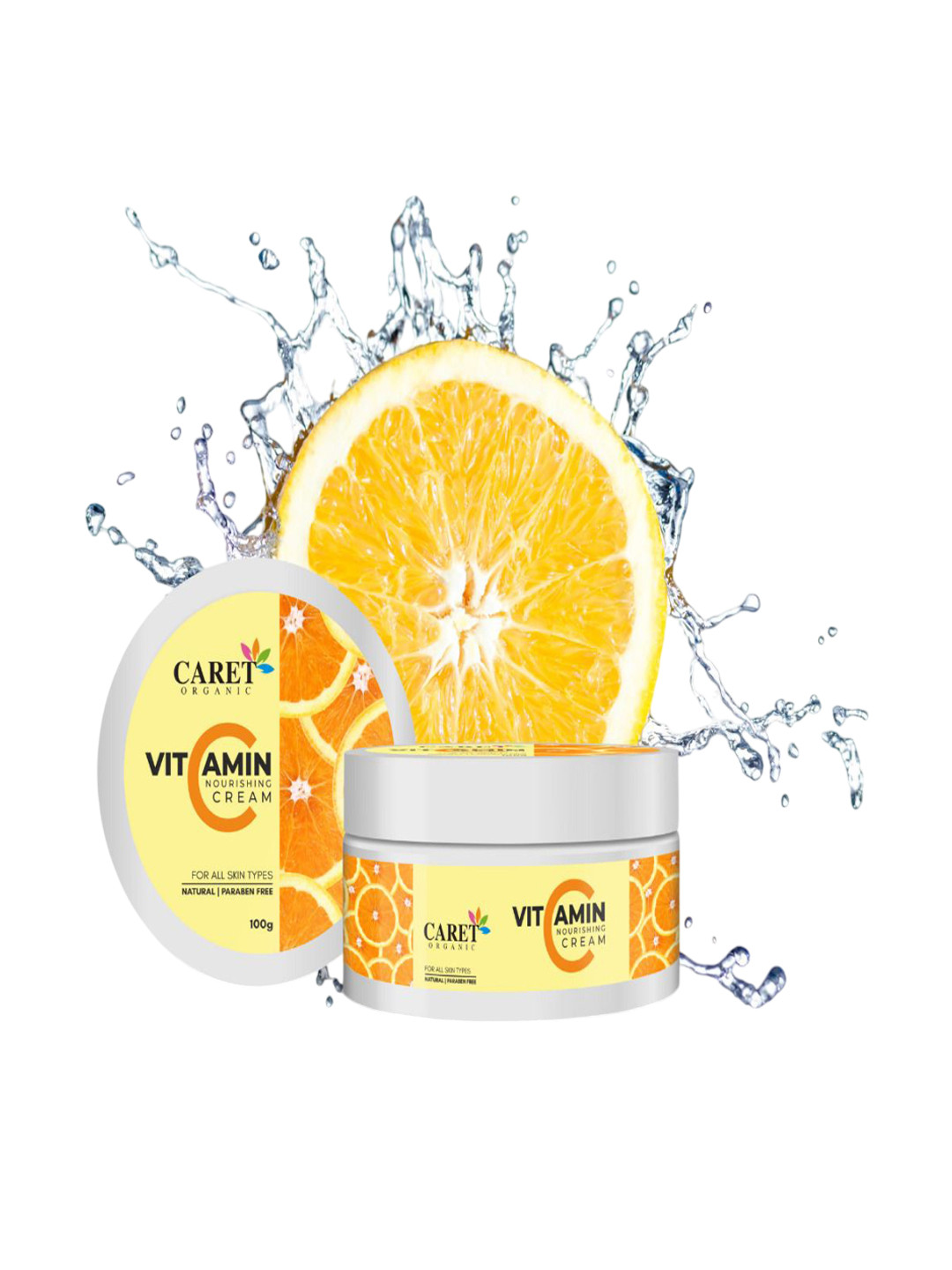 CARET ORGANIC Set Of 3 Vitamin C Nourishing Cream For Spots Removal-100g Each