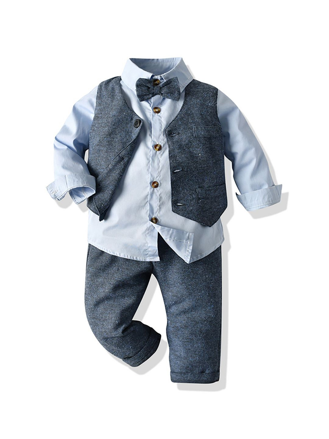 JC SPARKLE Boys Long Sleeves Shirt with Trousers & Waistcoat