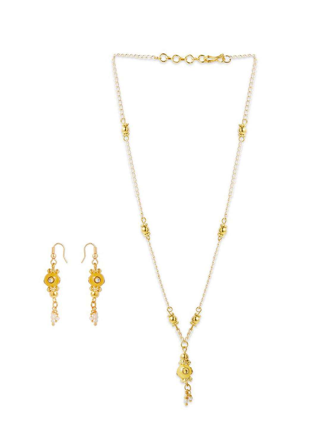 RIBBON CANDY Gold Plated Bead Jewellery Set