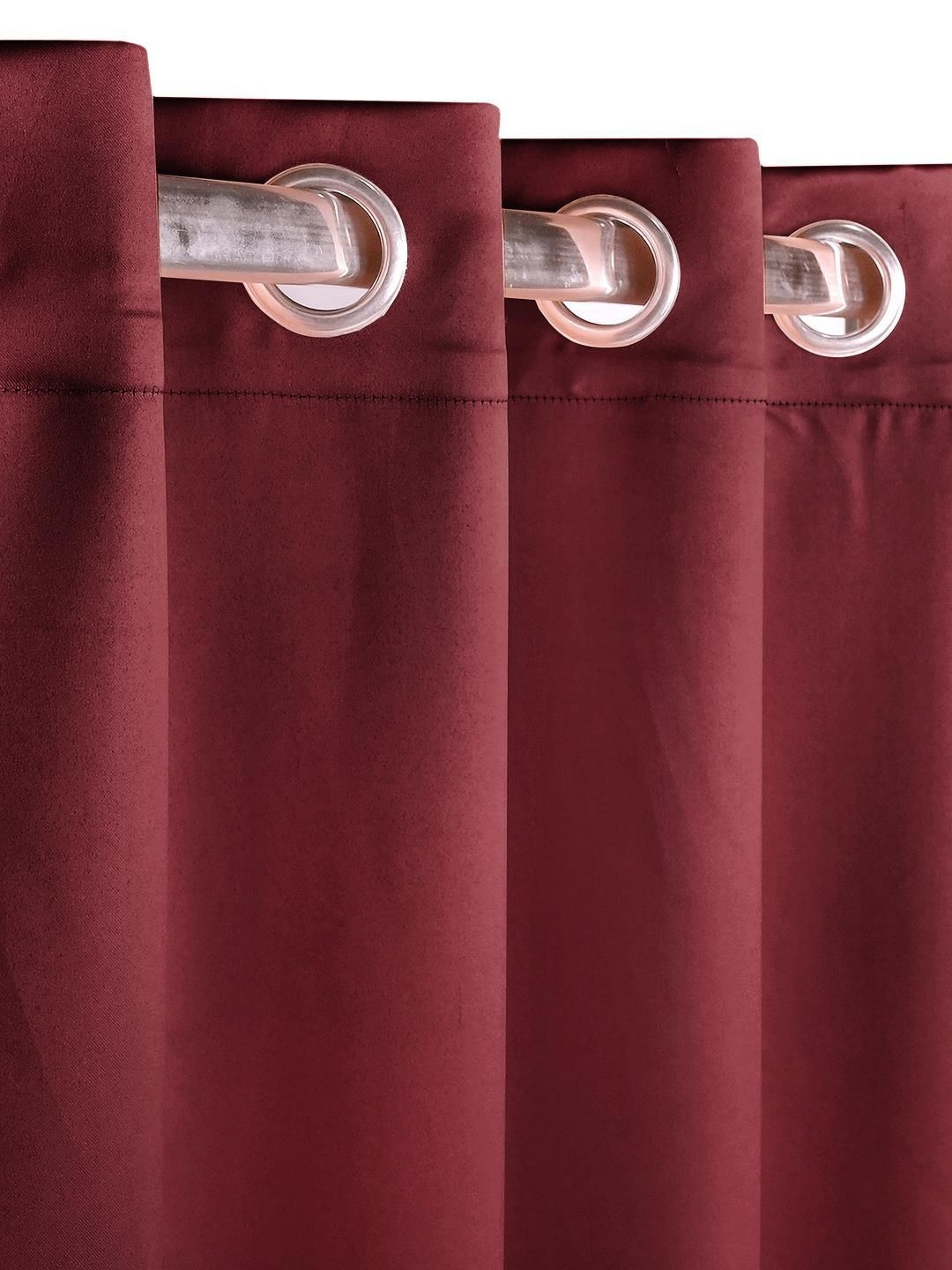 Saral Home Maroon Black Out Window Curtain