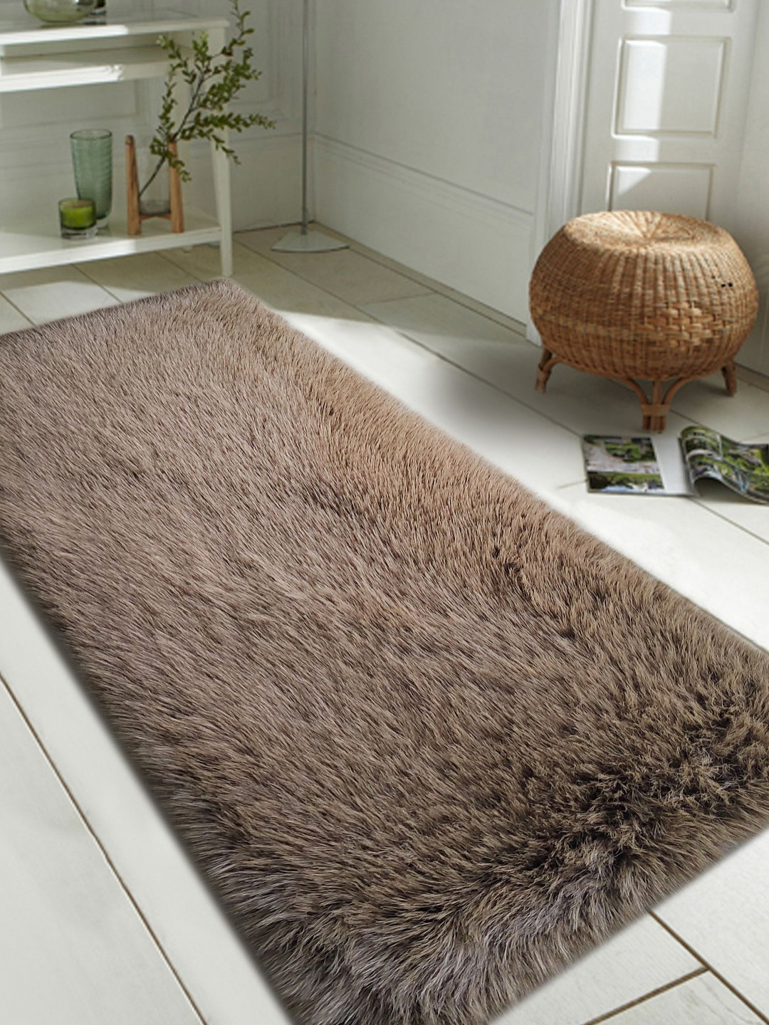 OBSESSIONS Brown Rectangular Bedside Runners