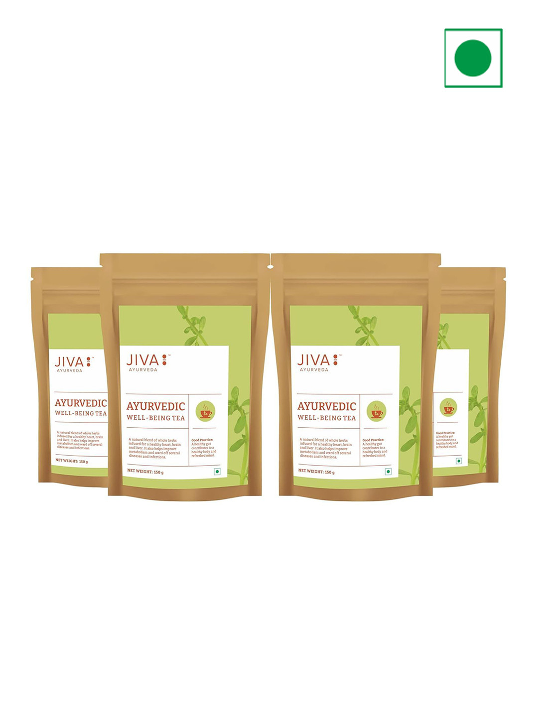 Jiva Set Of 4 Ayurvedic Tea- 150g Each