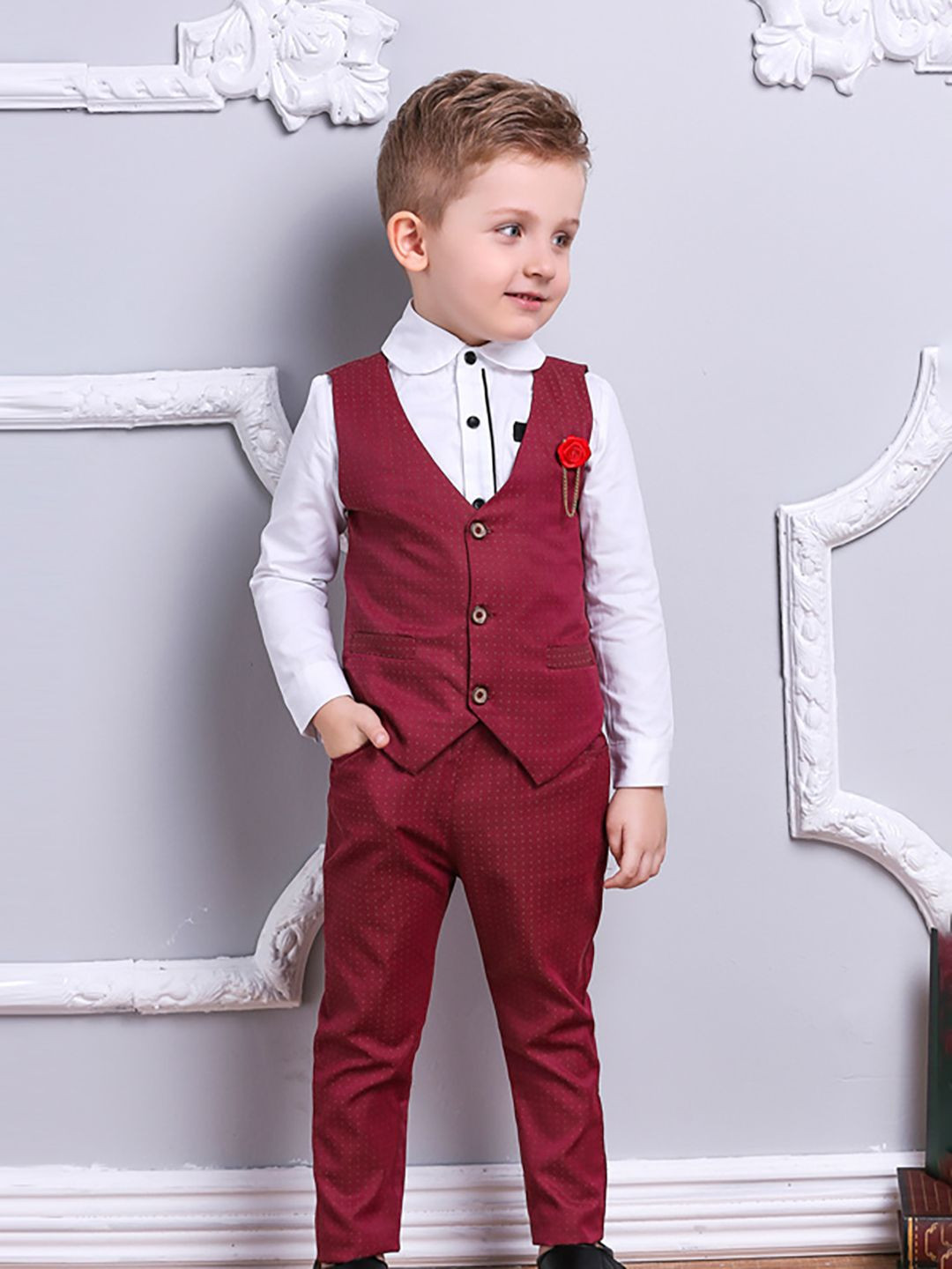 JC SPARKLE Boys Shirt With Trouser & Waistcoat