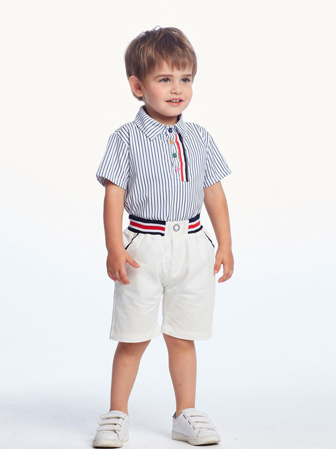 JC SPARKLE Boys Striped Shirt With Short