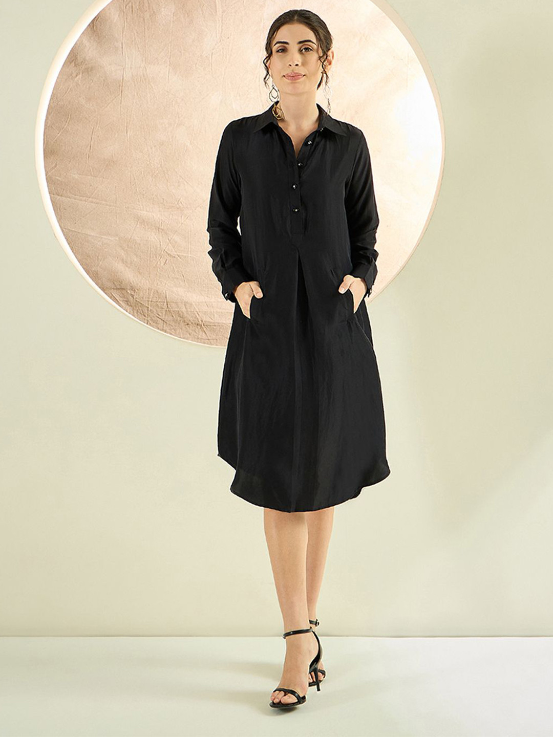 First Resort by Ramola Bachchan Women Crepe Shirt Dress