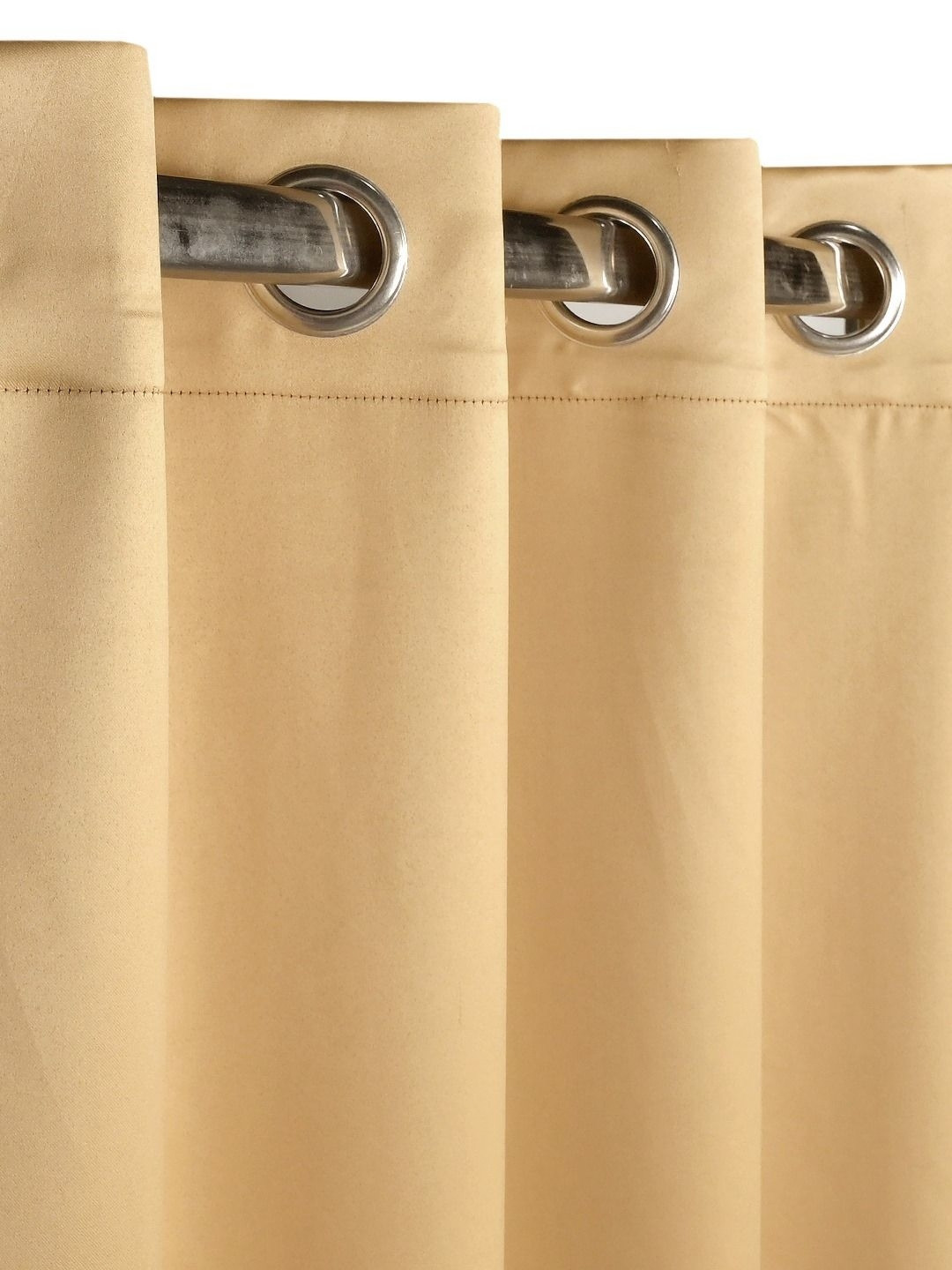 Saral Home Beige Black Out Satin Door Curtain