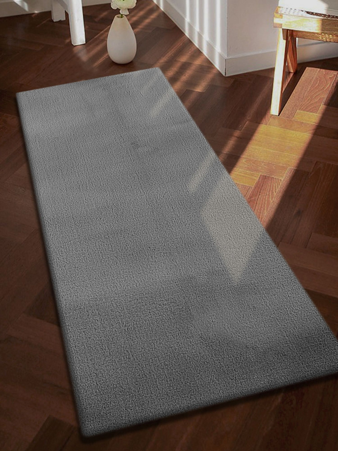 OBSESSIONS Grey Rectangular Bedside Runners