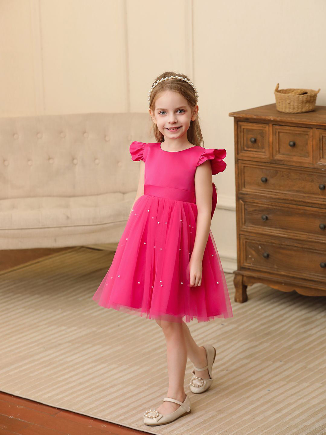 JC SPARKLE Girls Empire Dress
