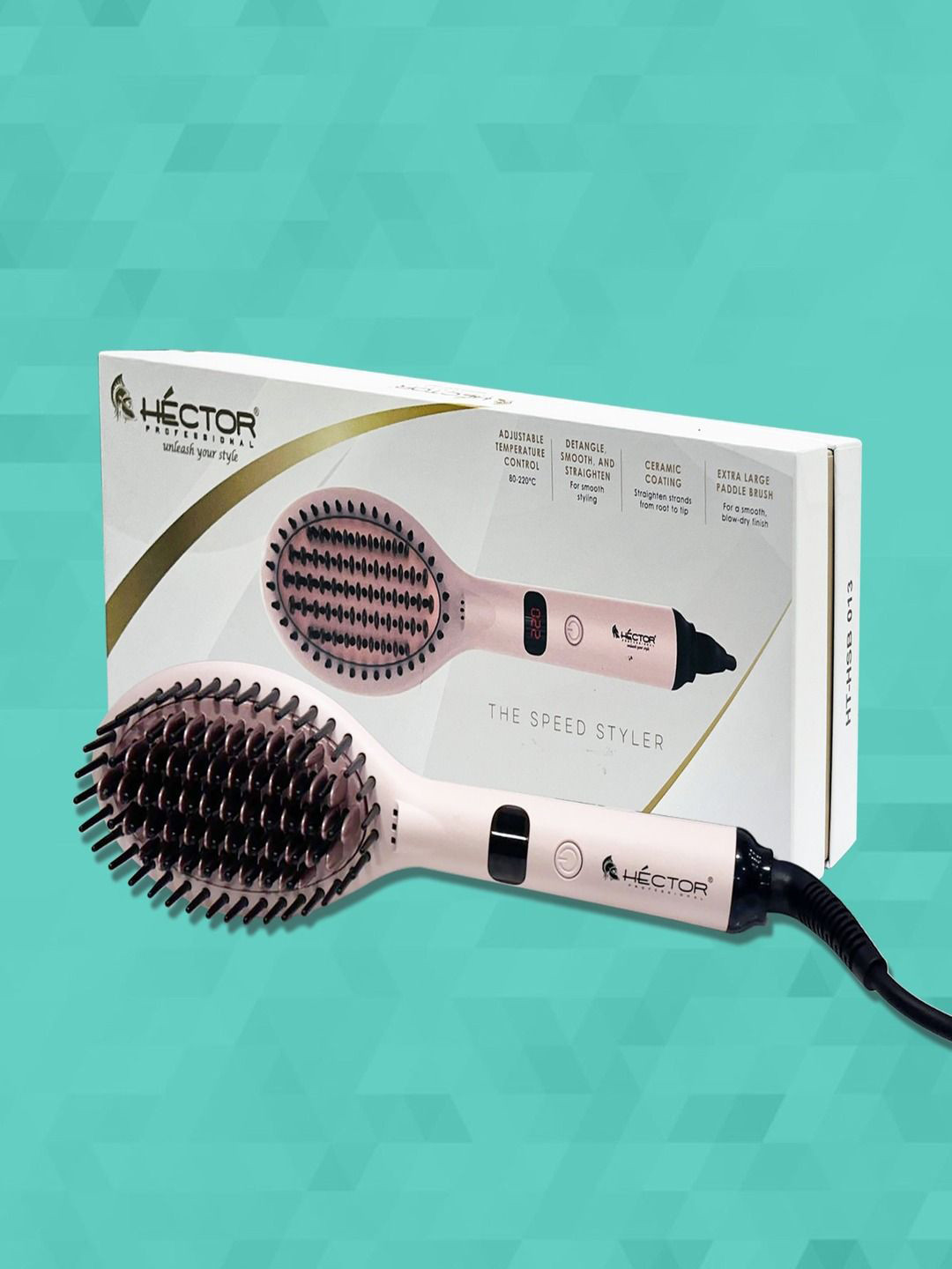 HECTOR Professional Hair Straightening Brush for Smooth Styling