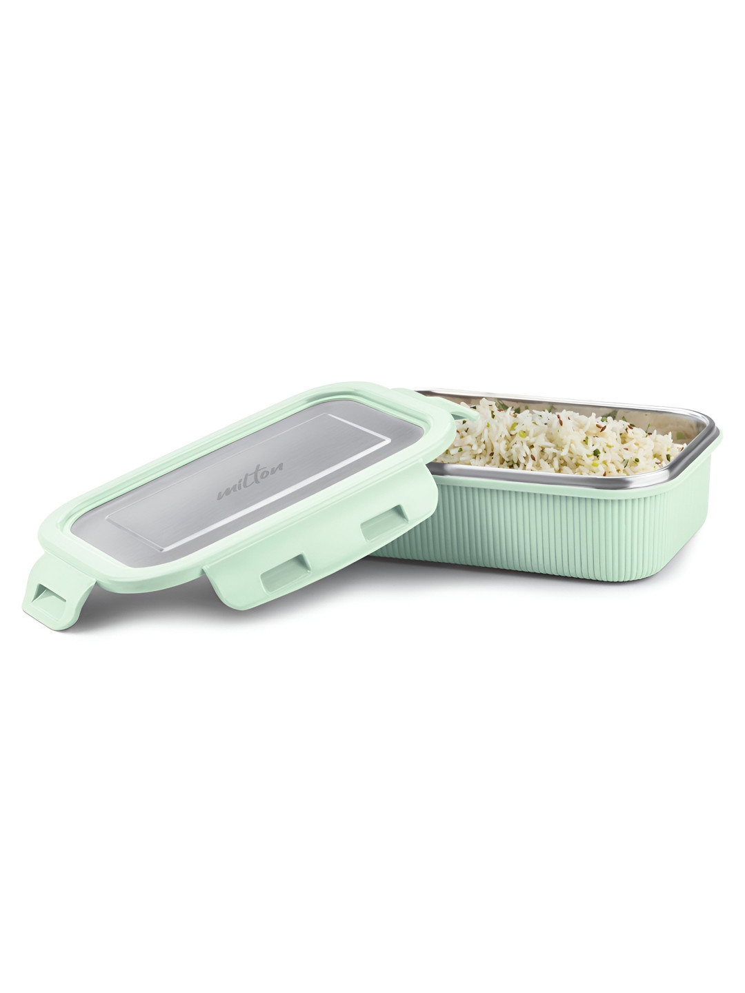 Milton Cool Touch Rectangular 600 Inner Stainless Steel Container 580 ml Aqua