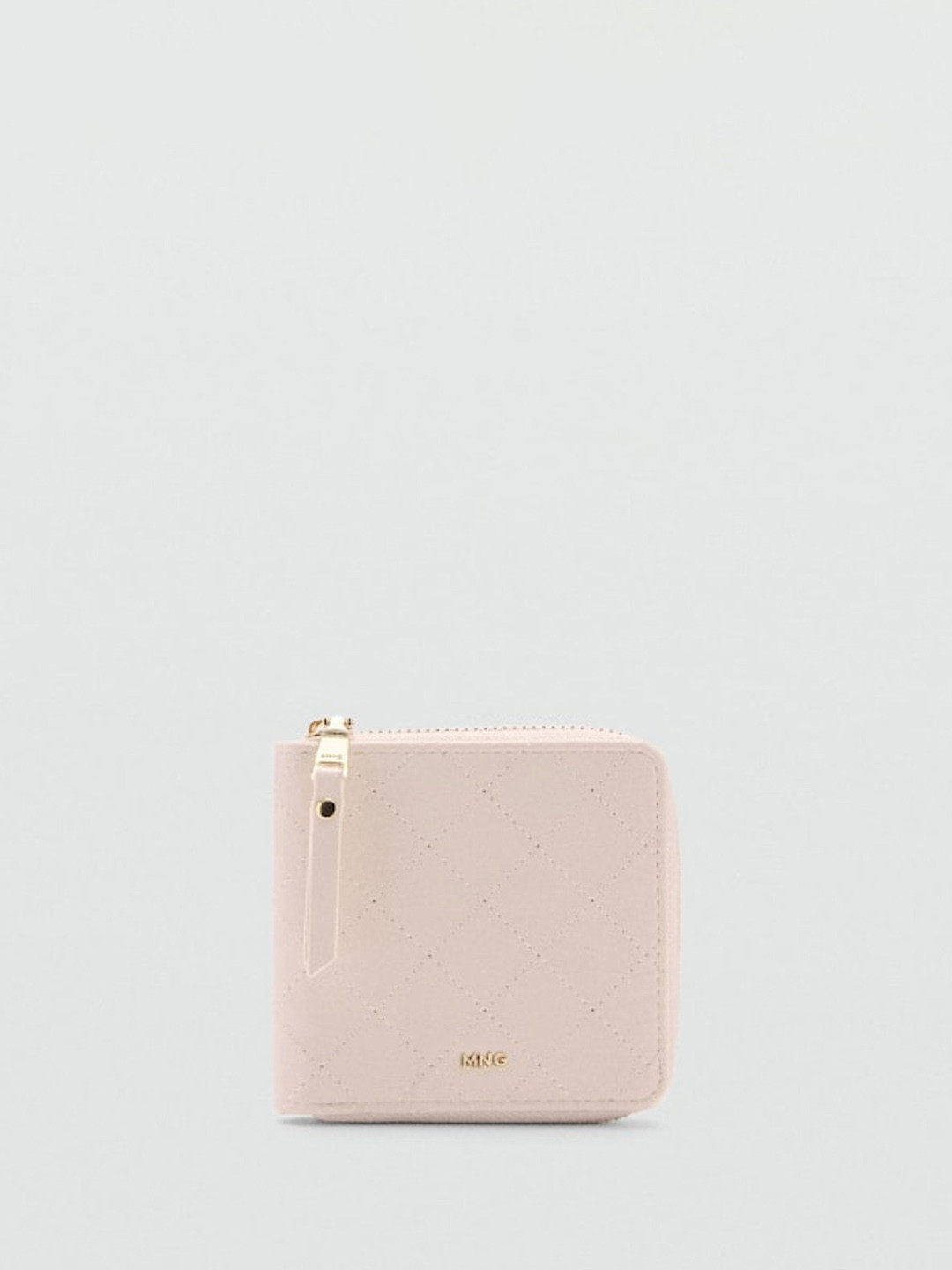 MANGO Women Quilted Zip Around Wallet