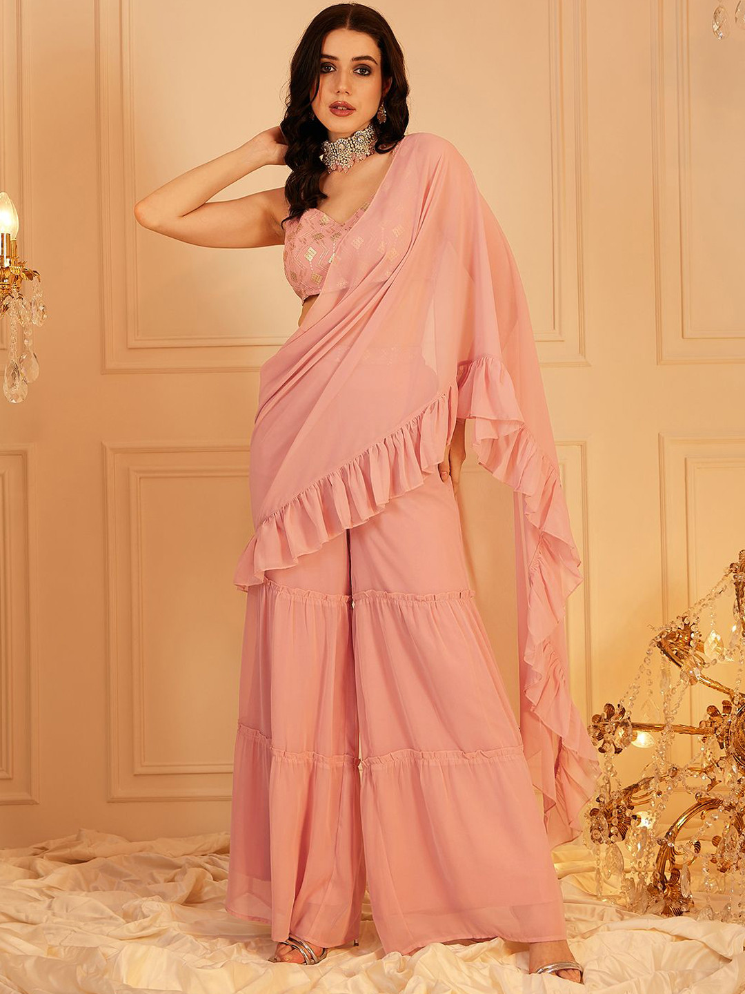 indo street Top With Palazzos Co-Ords