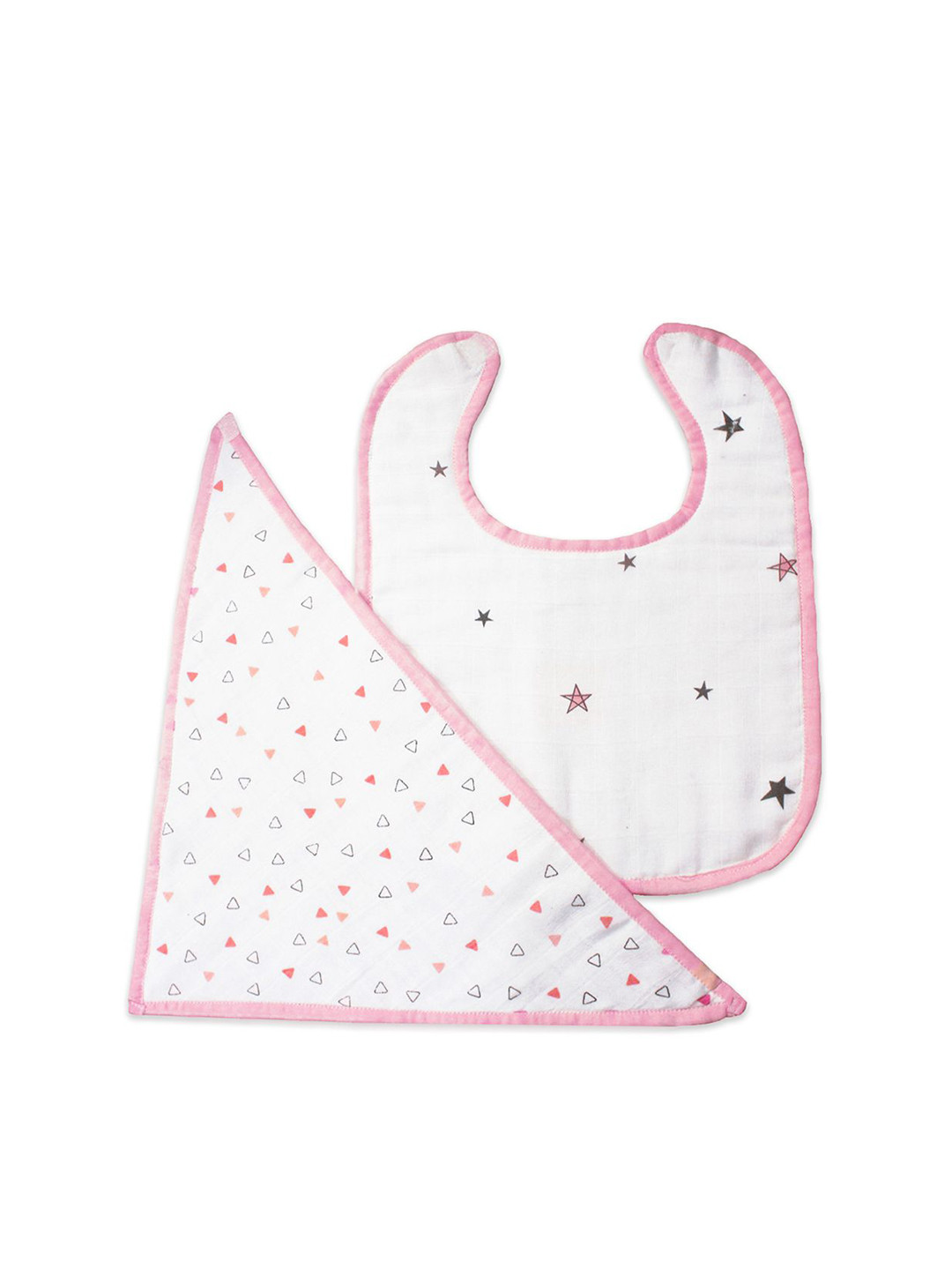 The White Cradle  Infant Pack Of 2 Printed Bibs