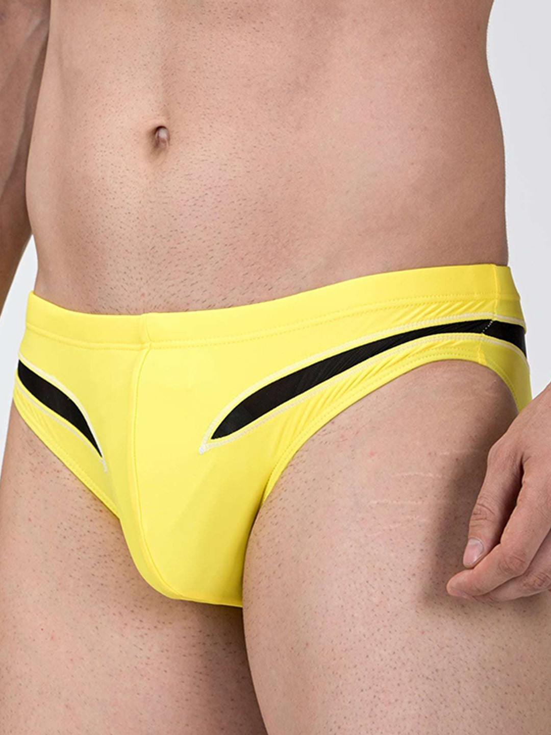 PANTEAZY Front Cutout Design Basic Briefs LO-LY2404-BR-Y-S