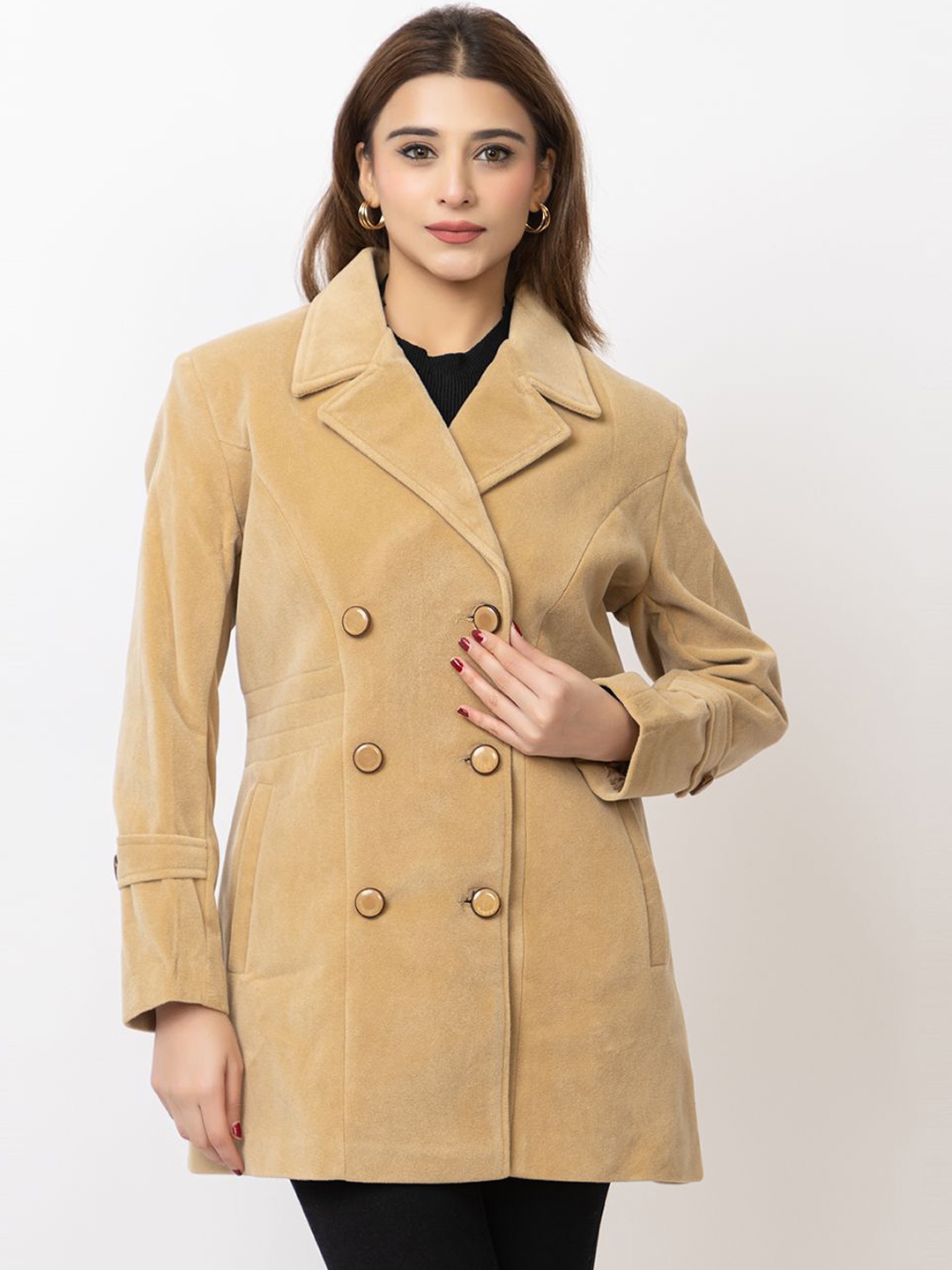 Buy Lady Leaf Winter Wear Tweed Led Flock Coat Coats for Women 30976317 Myntra