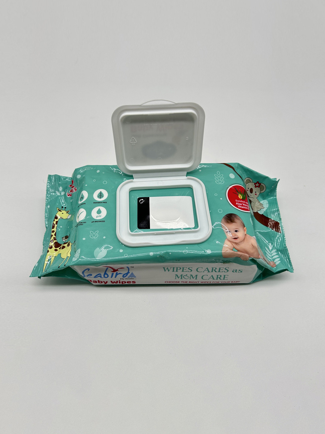 million colour Set Of 72 Soft Cleansing Baby Wipes