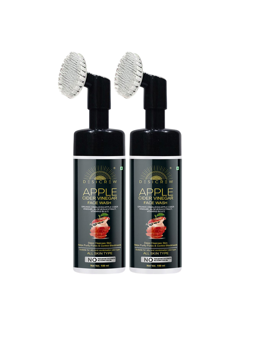 Desi Crew Set Of 2 Apple Cider Vinegar Face Wash 100 ml Each