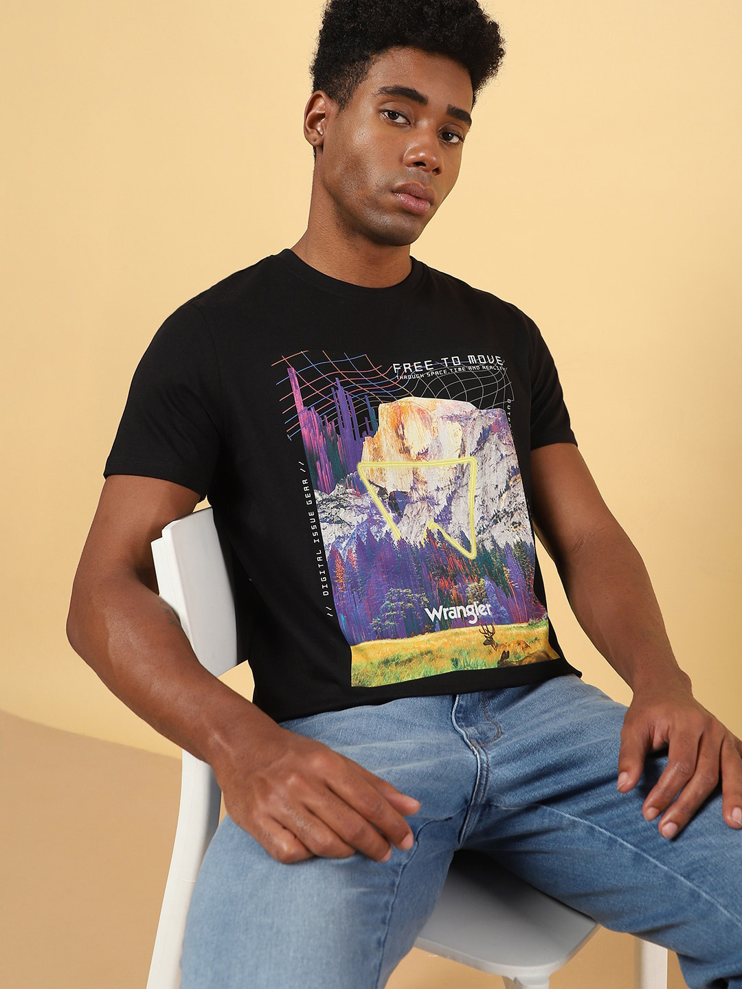 Wrangler Graphic Printed Short Sleeves Cotton T-shirt