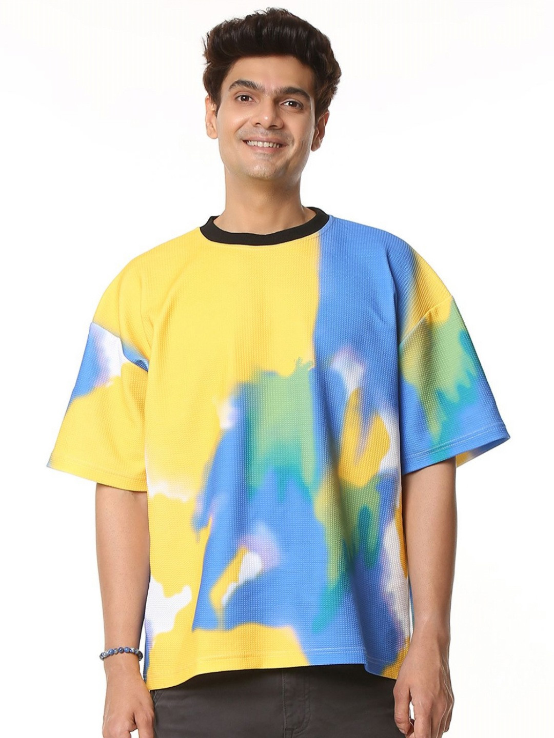Studd Muffyn Men Tie and Dye Sleeves Raw Edge T-shirt