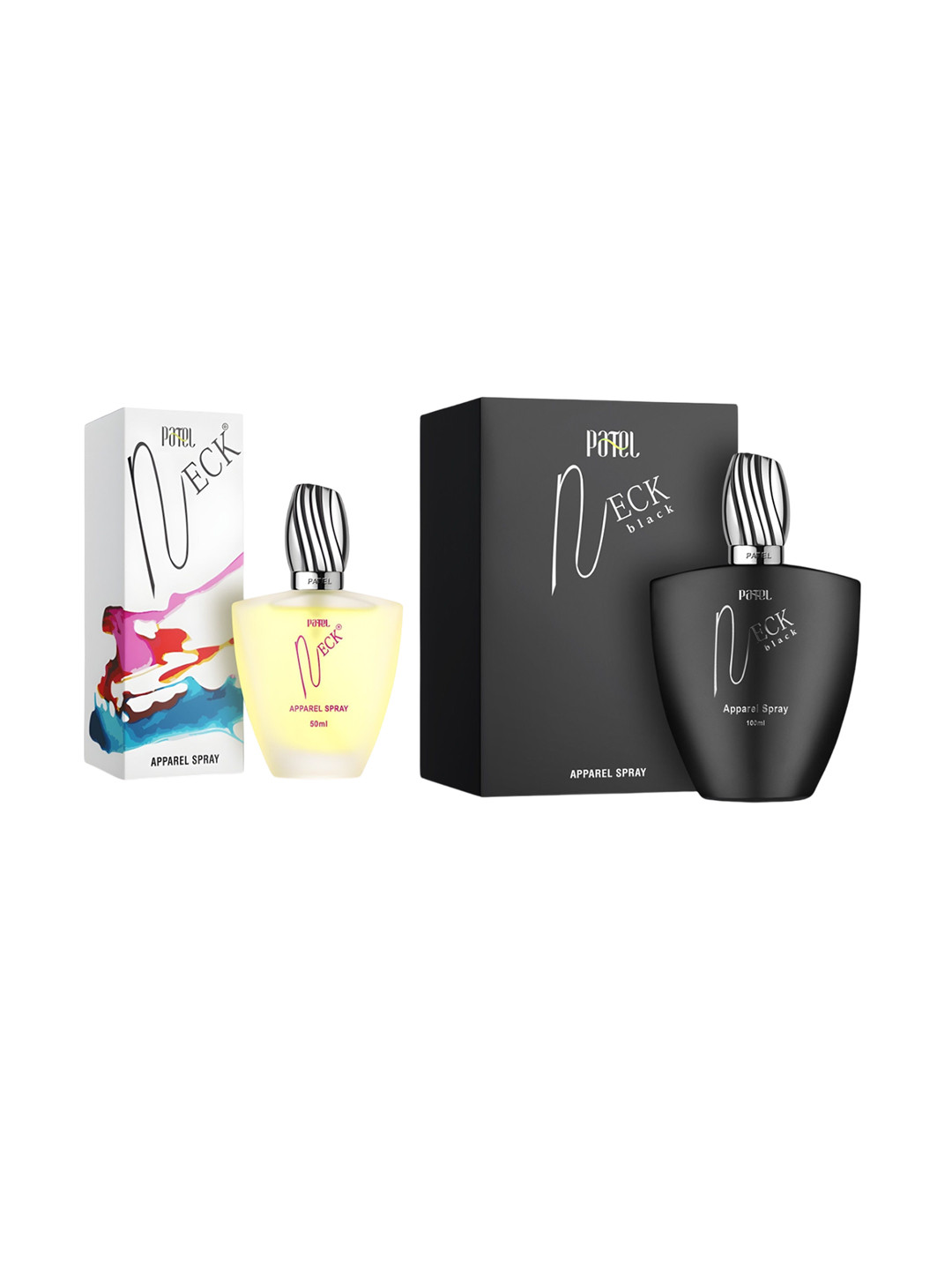 Neck Fragrance Set Of 2 Apparel Spray Neck-50 ml & Neck Black 100 ml Long-Lasting Perfume