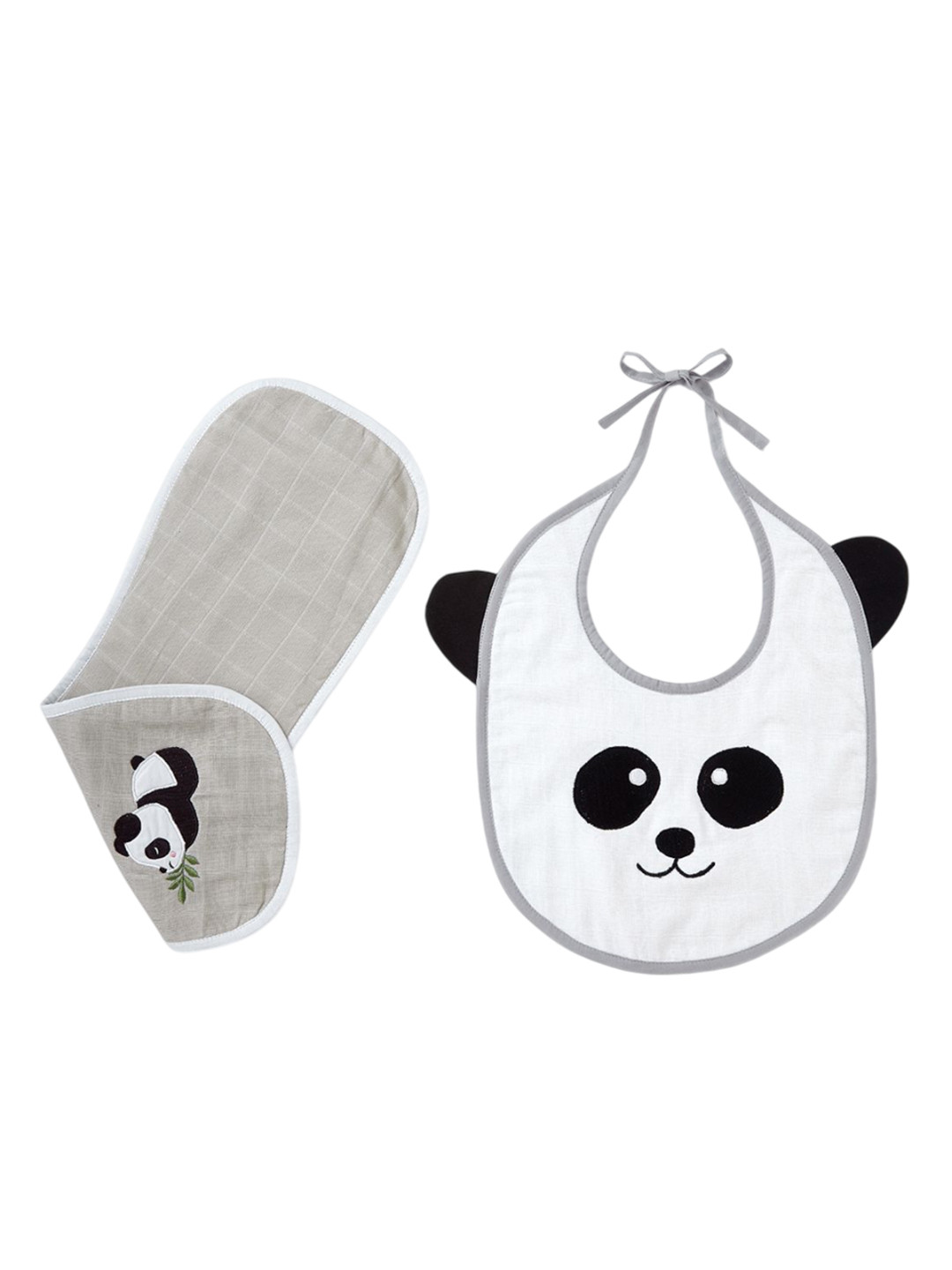 The White Cradle Infants Printed Bibs & Burp Cloth