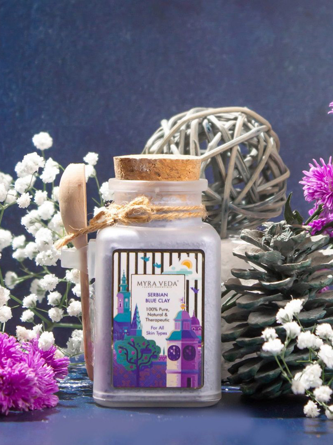 MYRA VEDA Pure & Natural Serbian Blue Clay - 100 g