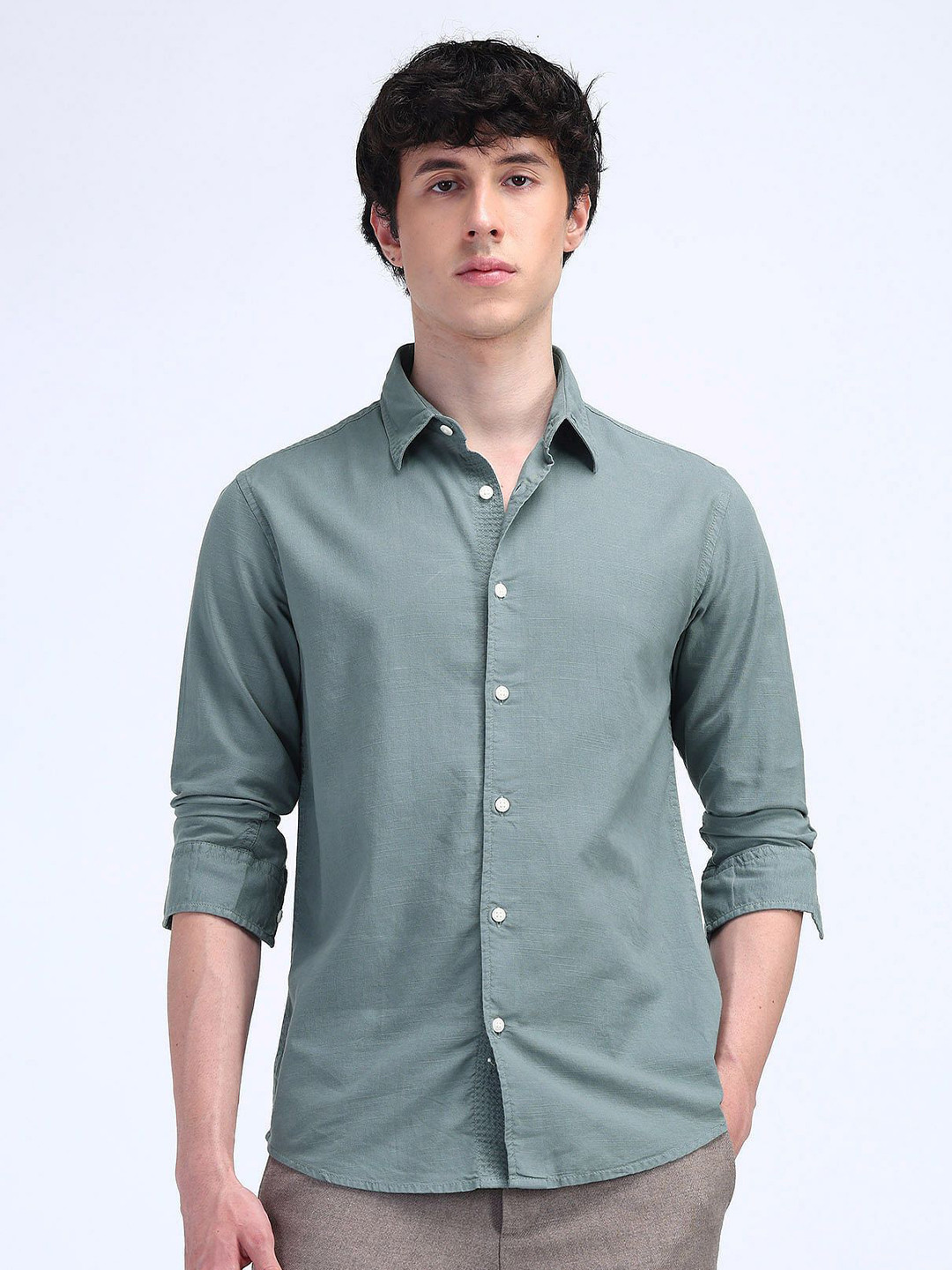 Flying Machine Men Modern Slim Fit Opaque Casual Shirt