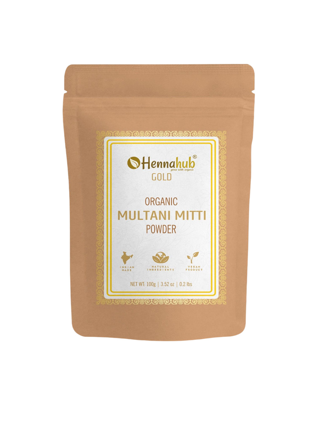 HENNAHUB Multani Mitti Natural Clay Powder For Deep Cleansing & Skin Nourishment- 100g