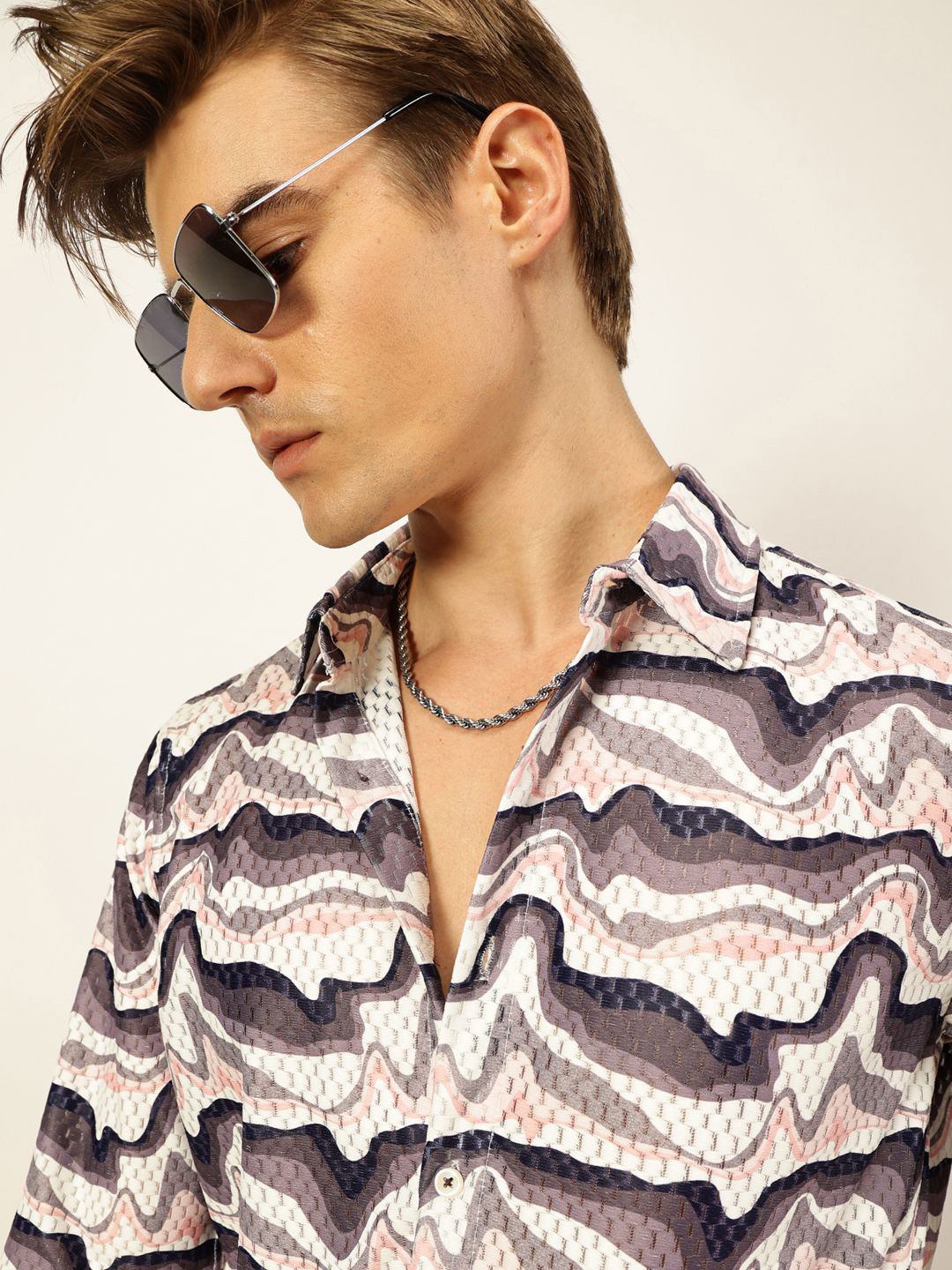 Thomas Scott Men Premium Slim Fit Printed Casual Shirt